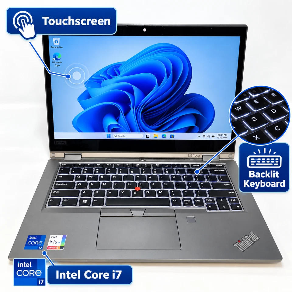 Lenovo ThinkPad L13 Yoga G2 · i7-1165G7 · 16GB · 512GB, photo 2 of 5
