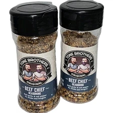 Tone Brothers Beef Chief Seasoning 2 Pk Garlic Red Pepper 0 Cal Steak Burger Rub