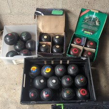 Job Lot 27 Lawn Bowls Jaques Henselite Thomas Taylor Vintage Sets Collection