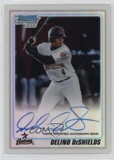 2010 Bowman Draft Chrome Prospects Refractor /500 Delino DeShields Jr Auto 0nr3