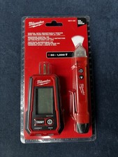 Milwaukee 3211-20 Digital GFCI Receptacle Tester and Voltage Detector w/ LED