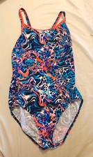 Ladies Funkita Single Piece Bright Abstract Pattern Swimming Costume Size 10