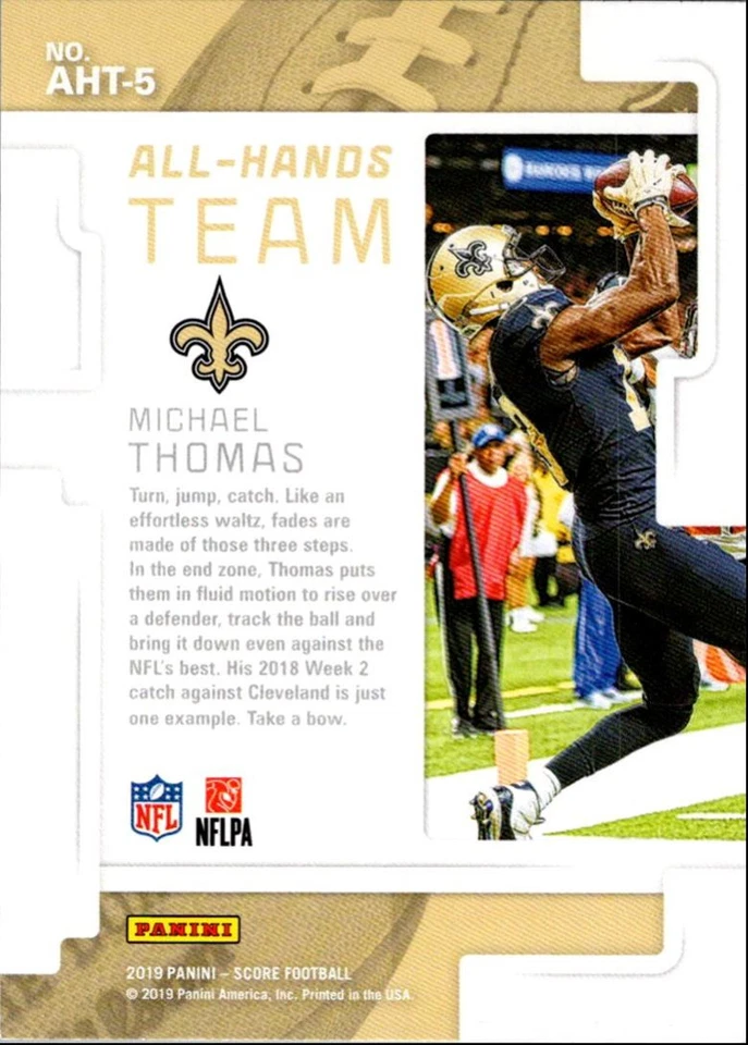 2019 Score All Hands Team Michael Thomas New Orleans Saints #AHT-5 - Image 2 of 2