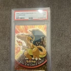 1999 RARE BLACK LOGO EMBOSSED FLAMES Charizard #6 PSA 7 NMFoil BLACK TOPPS LOGO