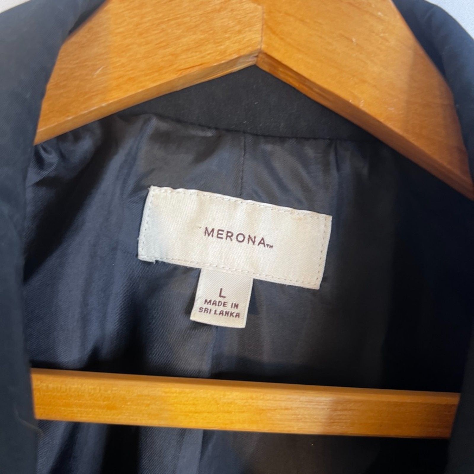 Merona Button Front Lined Basic Black Lightweight… - image 9