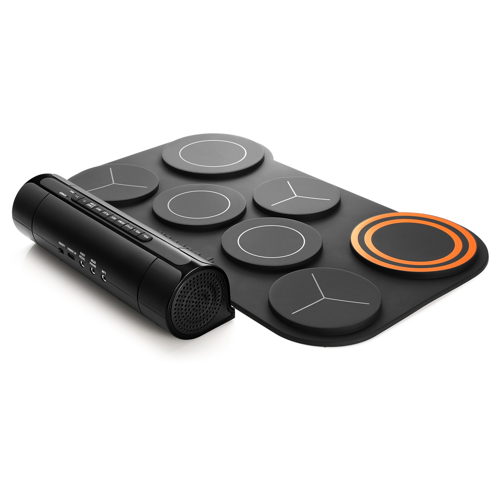 Donner DED-20 Electronic Drum Kit Roll Up 7 Pad Electric Drum Built-in Speaker