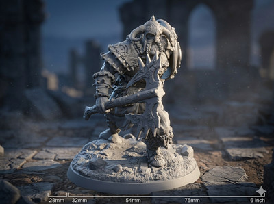 Viking Berserker Great Axe Juggernaut - TTRPG 28 32 54 75 150mm Resin Mini