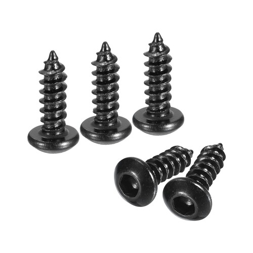 Hex Socket Self Tapping Screws M3 x 10mm Carbon Steel Wood Screw 100pcs