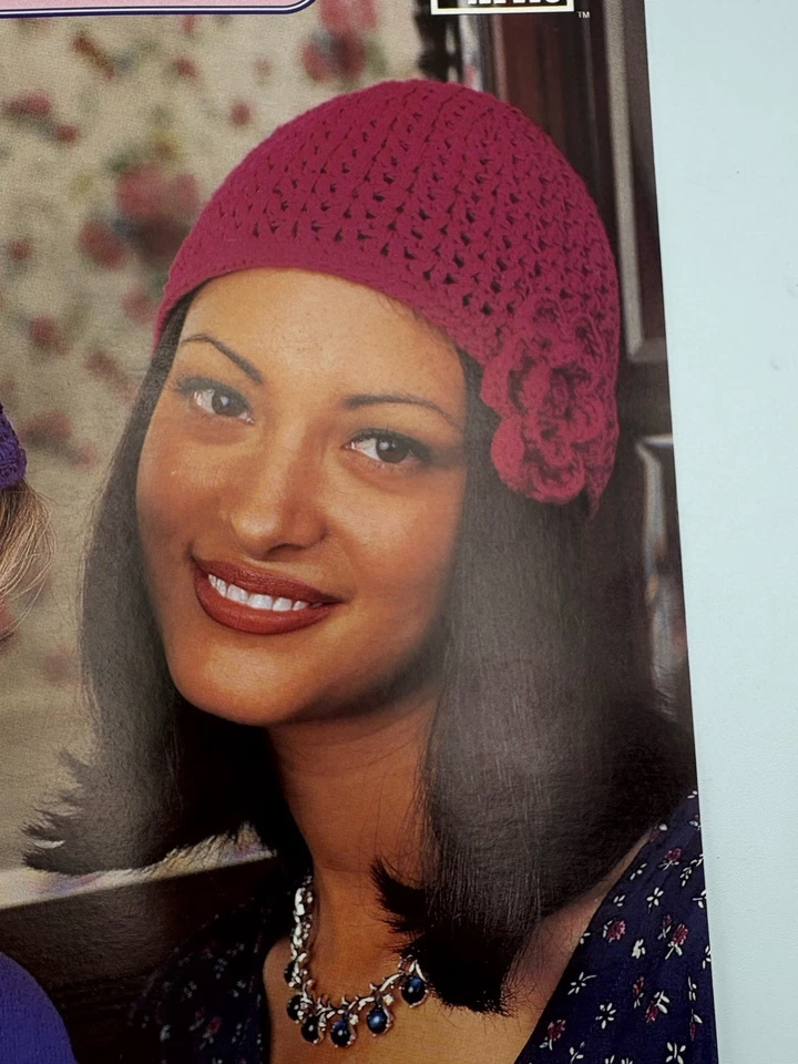 Annie’s Attic Lot Of 2 Cloches Beret Headbands Crochet Pattern Books 1991 1996 - Image 3 of 4