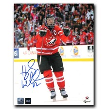Hayley Wickenheiser Team Canada Autographed Goal Celebration 8x10 Photo NO TARIF