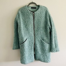 ZARA Mint Boucle Mohair Coat Jacket - S