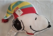 DanDee Snoopy w/hat Throw Pillow Christmas Holiday Peanuts 13x18 Cushion