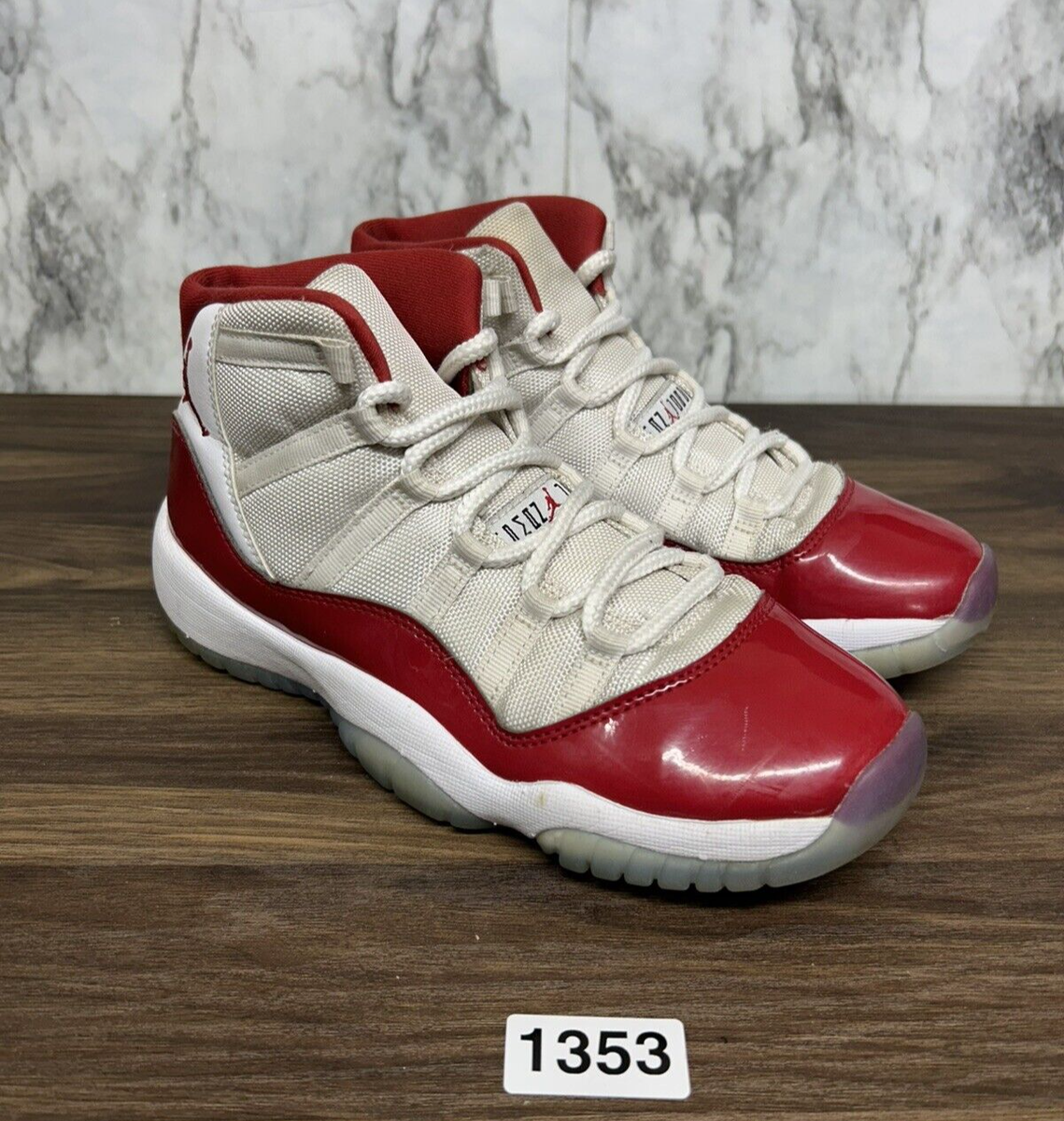 Nike Air Jordan 11 Retro GS Cherry Youth Sneakers Size 6Y Red Shoes  378038-116