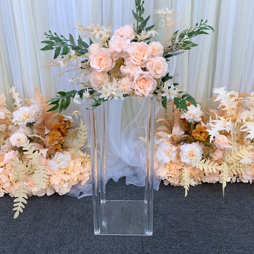 Clear Acrylic Flower Stand Pedestal Wedding Table Centerpiece Plate Top & Bottom - Picture 3 of 9