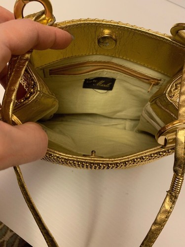 Vintage Gold Bags by Marlo Crossbody Purse Handbag - Picture 4 of 9