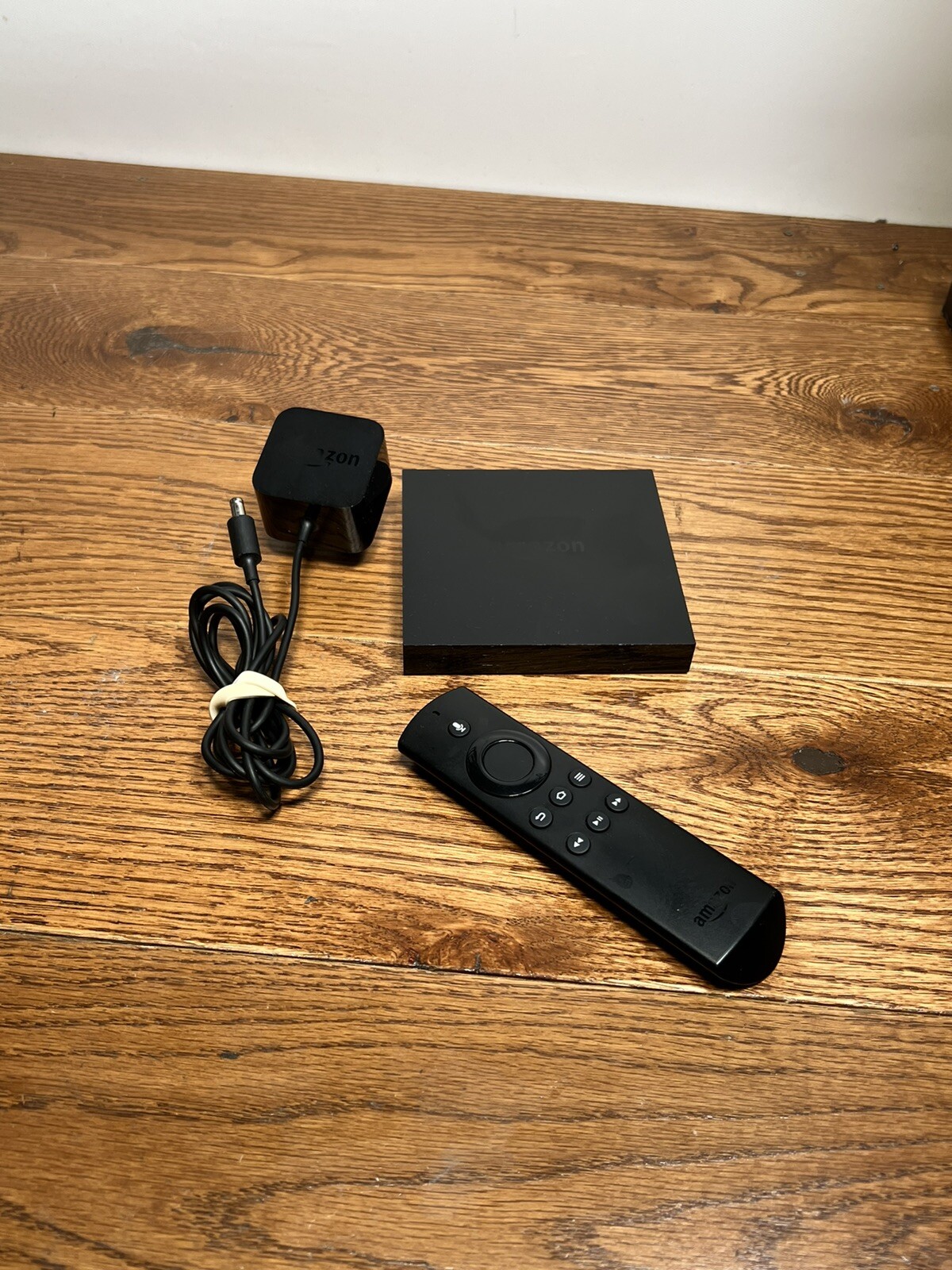 Amazon Fire TV Box With Remote Voice Controller And Power Supply