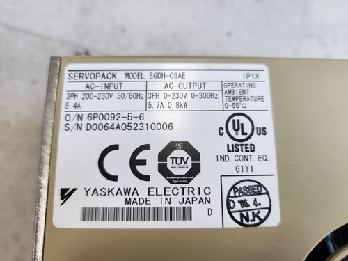 Yaskawa Servopack SGDH-08AE SERVO DRIVE / CNC / ROUTER - Picture 5 of 5