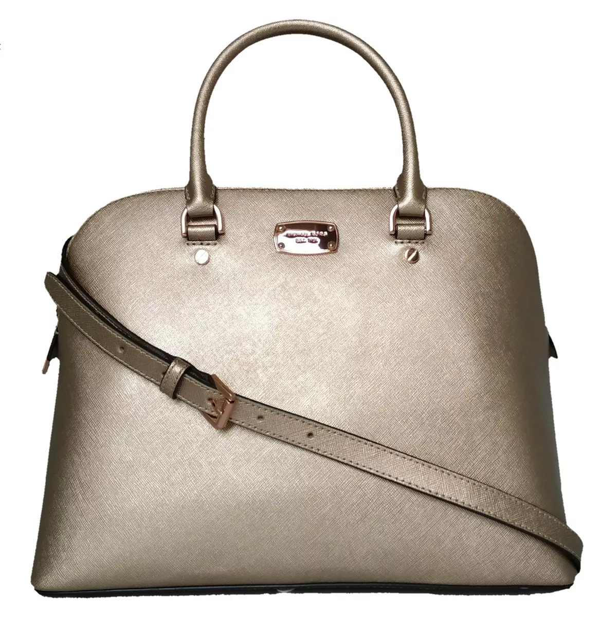 Christmas Gift Michael Kors Cindy Rose Gold Saffiano Leather Bag