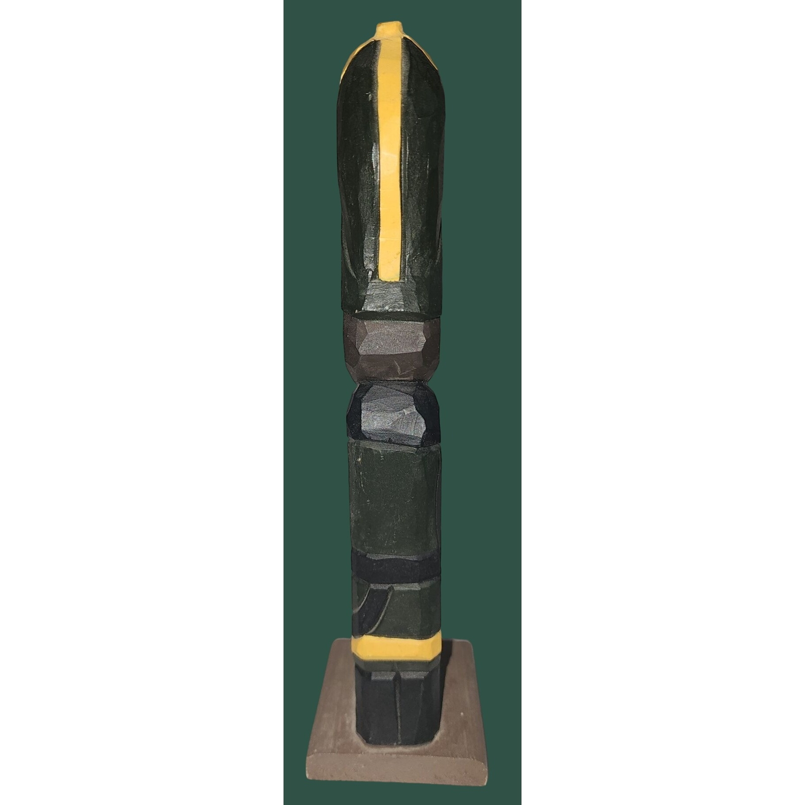 Hand-Carved Wooden Firefighter Figurine Peepers Holds Glasses Kitsch Unique Gift