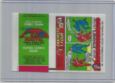 UNUSED 1979 Marvel Comics Bubble Gum (Topps) WRAPPER & COMIC #13 Fantastic Four