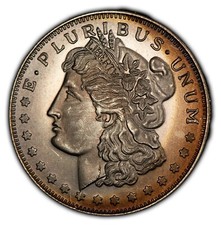 1 oz .999 Fine Silver - Morgan Dollar Design - Colorful Toning - SKU-F2841 85.05 per troy oz