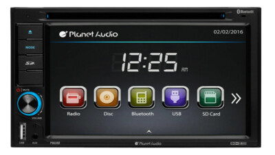 Planet Audio P9628B Double DIN Bluetooth In-Dash DVD/CD Car Stereo Receiver