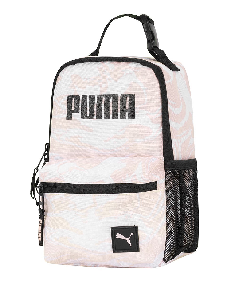 PUMA Lunch Bag Box Unisex Pink Black Logo Insulated 7'' W x 11'' H x 4.