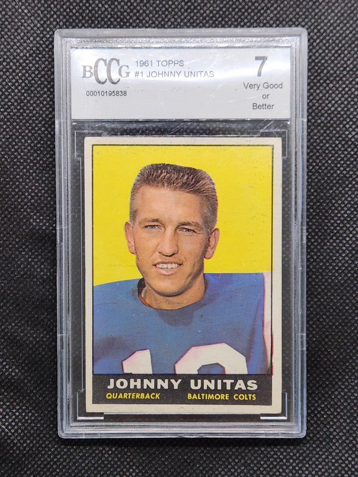 1961 Topps Johnny Unitas #1 BCCG 7