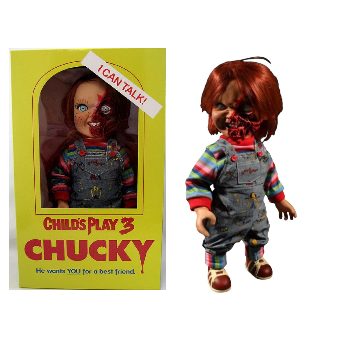 Mezco Toyz Child's Play 3: Chucky Talking Pizza Face Doll