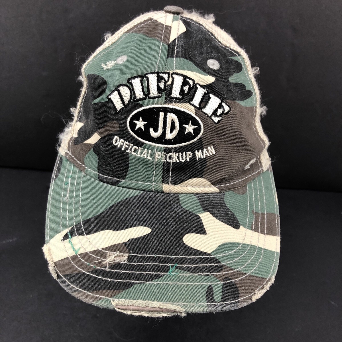 Joe Diffie JD Official Pickup Man SnapBack Camo Mens Hat Baseball Trucker Cap View 2