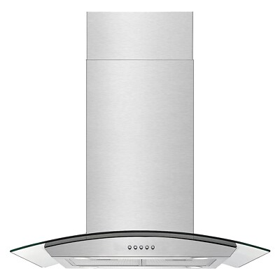 900CFM 30 inch Island Mount Range Hood Vent Stainless Steel 3-SPeed Cook Fan New