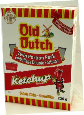 Ketchup Flavored Potato Chips 7.7 Ounce Gluten Free Low Fat Canadian Snack