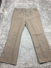 Vintage Levi's 10517 Pants Mens Size 38x29 Brown Dacron Saddleman Western Twill-