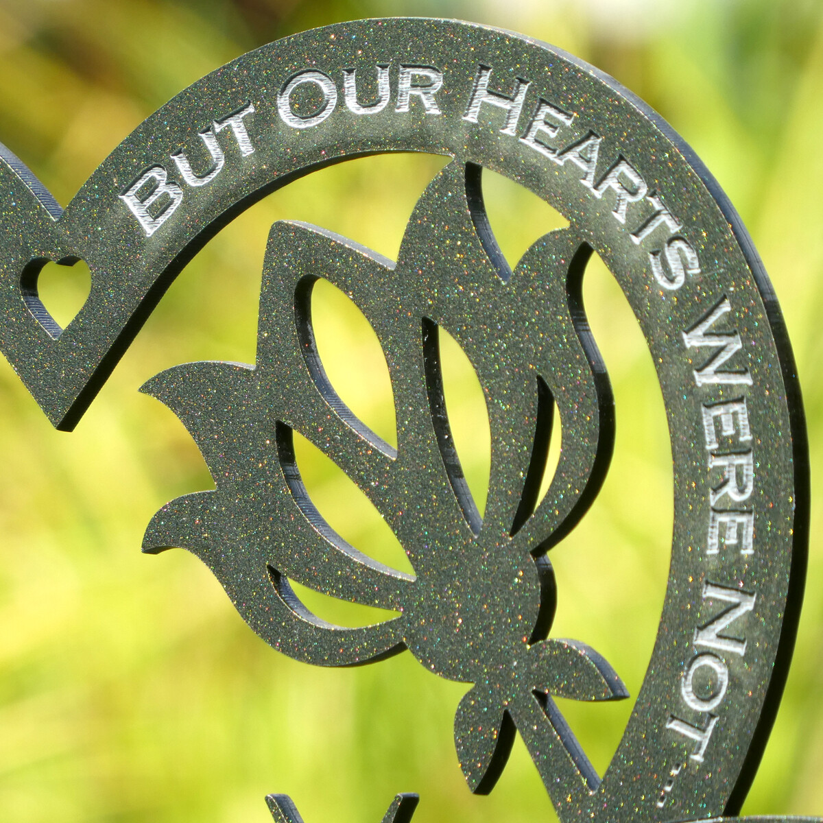 Targa Commemorativa Special Son Con Farfalla E Cuore, Ornamento In Pietra Per Esterno, 15.5x14 Cm, Per Giardino O Cimitero