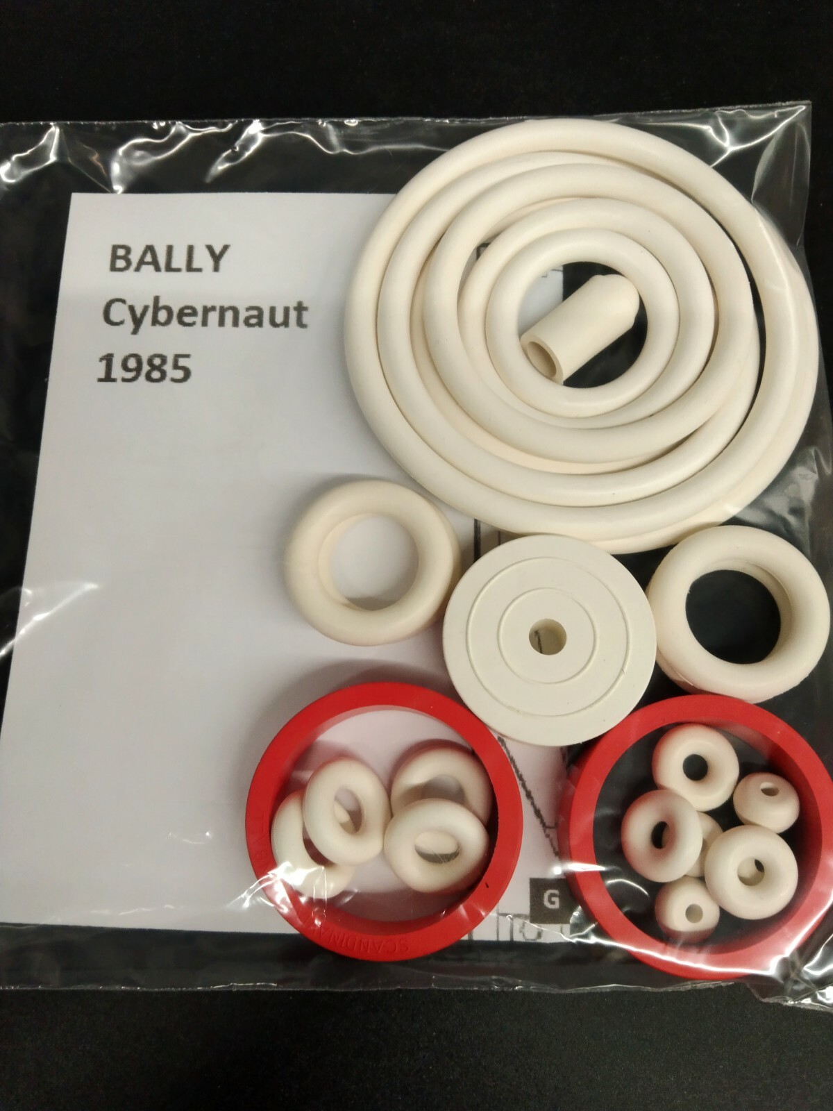 Kit élastiques flipper Cybernaut Bally 1985 pièces caoutchouc pinball