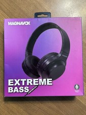 MAGNAVOX Foldable Extreme Bass Headphones - Black MHP5031m-Black New in Box