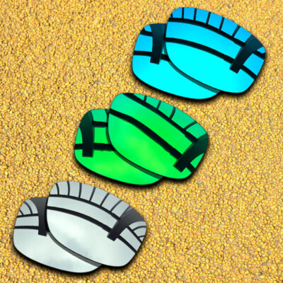 3 Pairs Lenses Replacement for-Oakley Jupiter Factory Lite-Silver&Ice Blue&Green