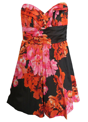 Speechless ~ Black Pink Orange Floral Strapless Fit & Flare Party Dress 1 NEW | eBay Speechless ~ Black Pink Orange Floral Strapless Fit & Flare Party Dress 1 NEW | eBay