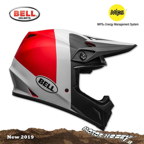 CASCO CROSS ENDURO BELL MX-9 PRESENCE BLACK WHITE RED CON MIPS TAGLIA XL |  eBay