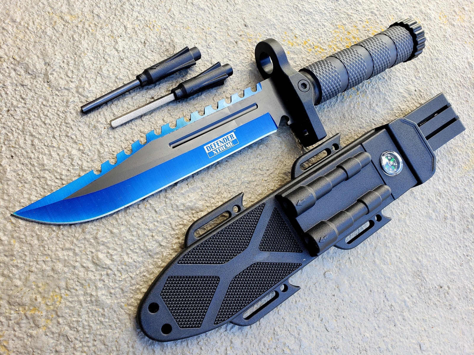 13" MILITARY TACTICAL Hunting FIXED BLADE SURVIVAL Knife Fire Starter