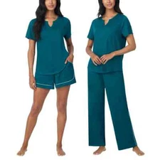 Carole Hochman Midnight Women's 3-pc PJ Set - TEAL  - XXL - 6s3