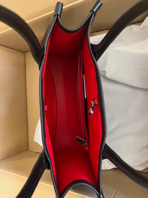 Christian Louboutin Paris Black Small Tote Bag By My Side Leather