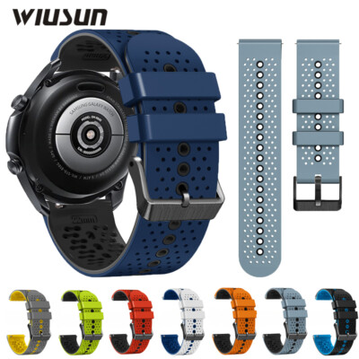 Universal 22mm Silicone Strap for Samsung Galaxy Watch 3 45mm Gear S3 46mm Band