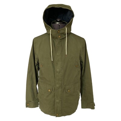 Brooks Brothers rot Fleece grün Feldjacke Kapuze Baumwolle Herren Small 38 Zoll