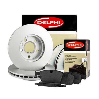 DELPHI BRAKE SET FRONT BRAKE DISCS Ø 280 mm + coverings for VW transporter 4 2.5