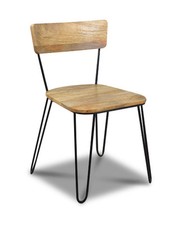 SOLID MANGO WOOD LIGHT VINTAGE CHAIR NEW INDIAN FURNITURE 