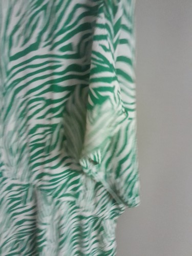 SUZANNE GRAE 2xl Cotton Blend Green/White Jungle Style Print Dress Knee Length - Picture 5 of 10