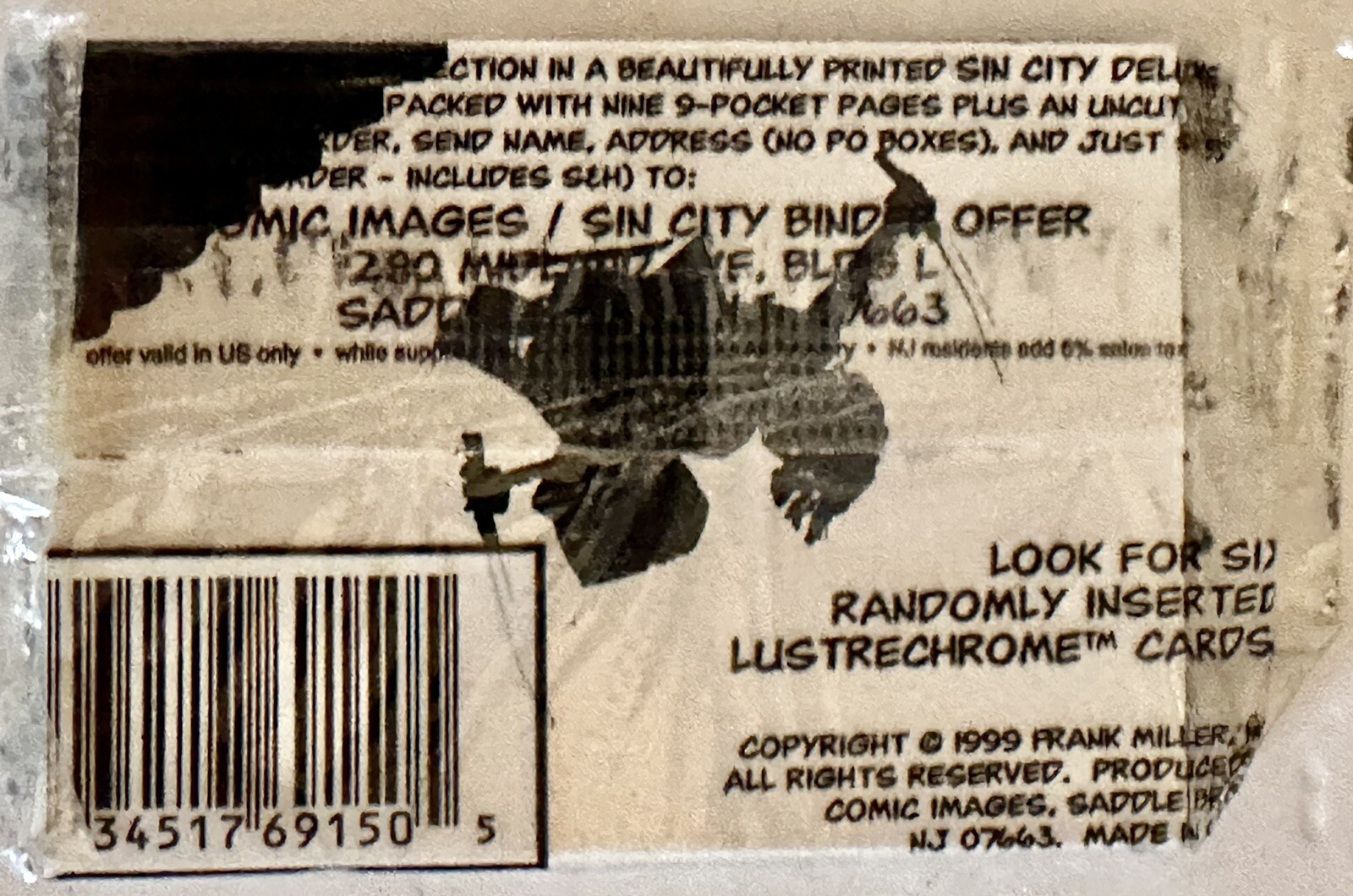 Frank Miller's Sin City Comic Images LUSTRECHROME 10 Sealed Packs 60 Total Cards - Picture 3 of 17