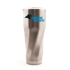 UNIQUE CAROLINA PANTHERS 28oz STAINLESS STEEL TUMBLER WITH PUSH ON LID AND SPOUT