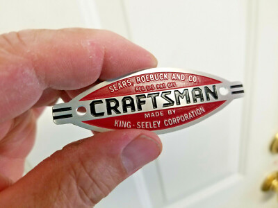 Vintage Sears Craftsman Werkzeug Namensschild Säure Geätzt Tag